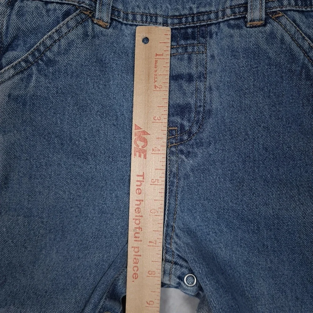 Vintage Old Navy Overalls Baby Boys 18-24M Blue Denim Bib Carpenter Snap Leg